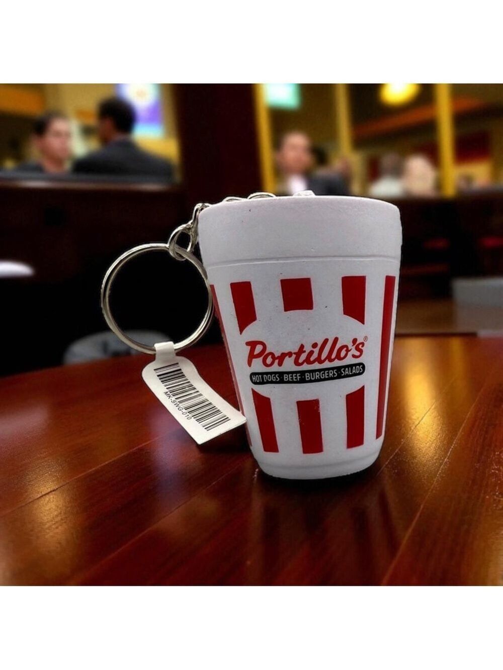 Portillo’s Hot Dog Cup Keychain – Stress Toy or Christmas Ornament – Rare - NEW